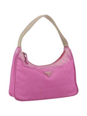 PRADA Hand Pouch Nylon Pink